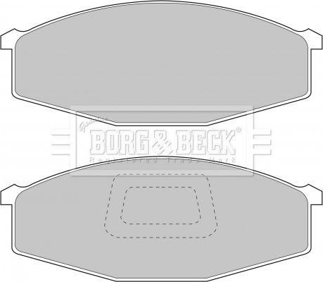 BORG & BECK stabdžių trinkelių rinkinys, diskinis stabdys BBP1214